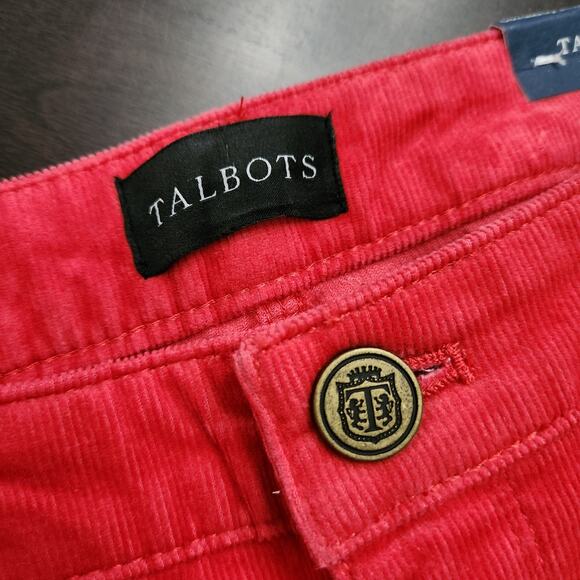 NWT Talbots Corduroy Jegging Red Size 6 - Picture 3 of 7